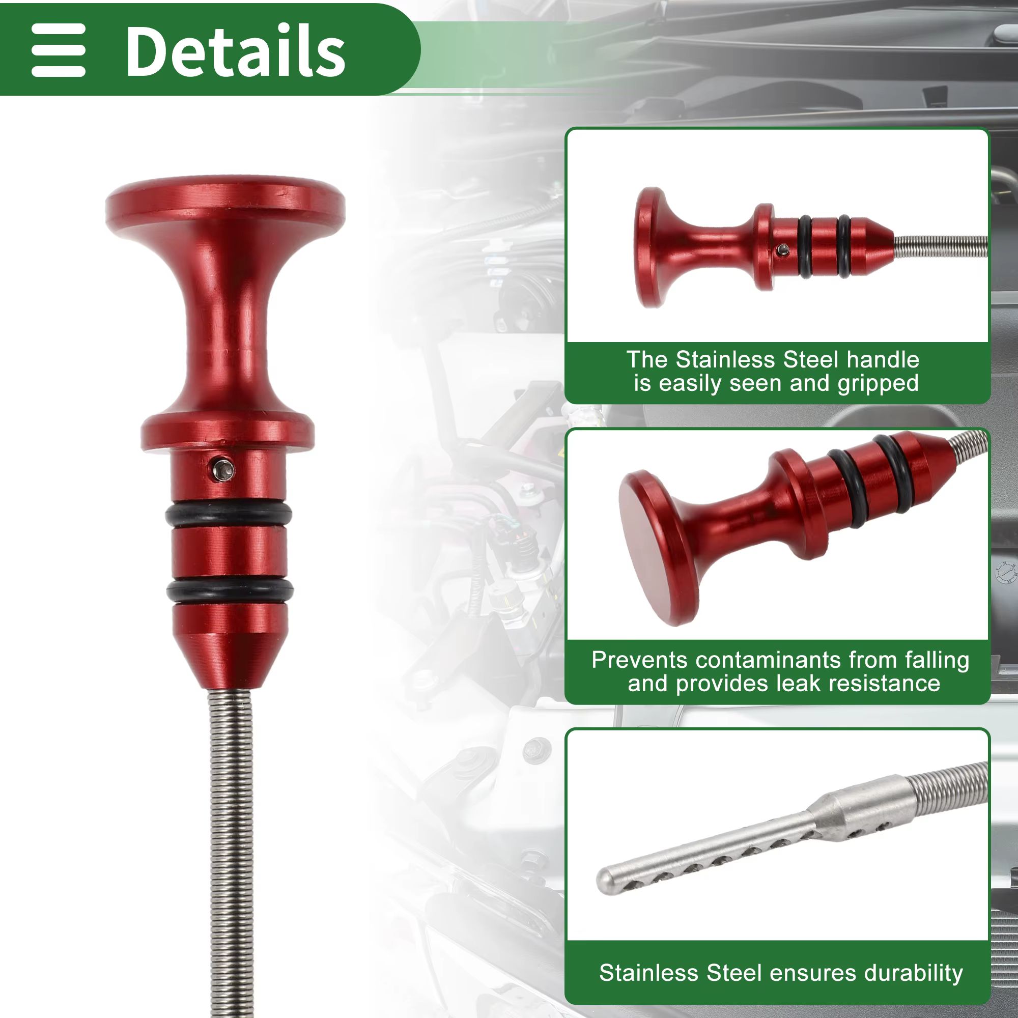 X Autohaux jauge d'huile moteur de voiture réservoirs de carburant niveau d'huile Dip Stick pour Mini Cooper S 1.6L L4 suralimenté R52 R53 R56 2002-2008