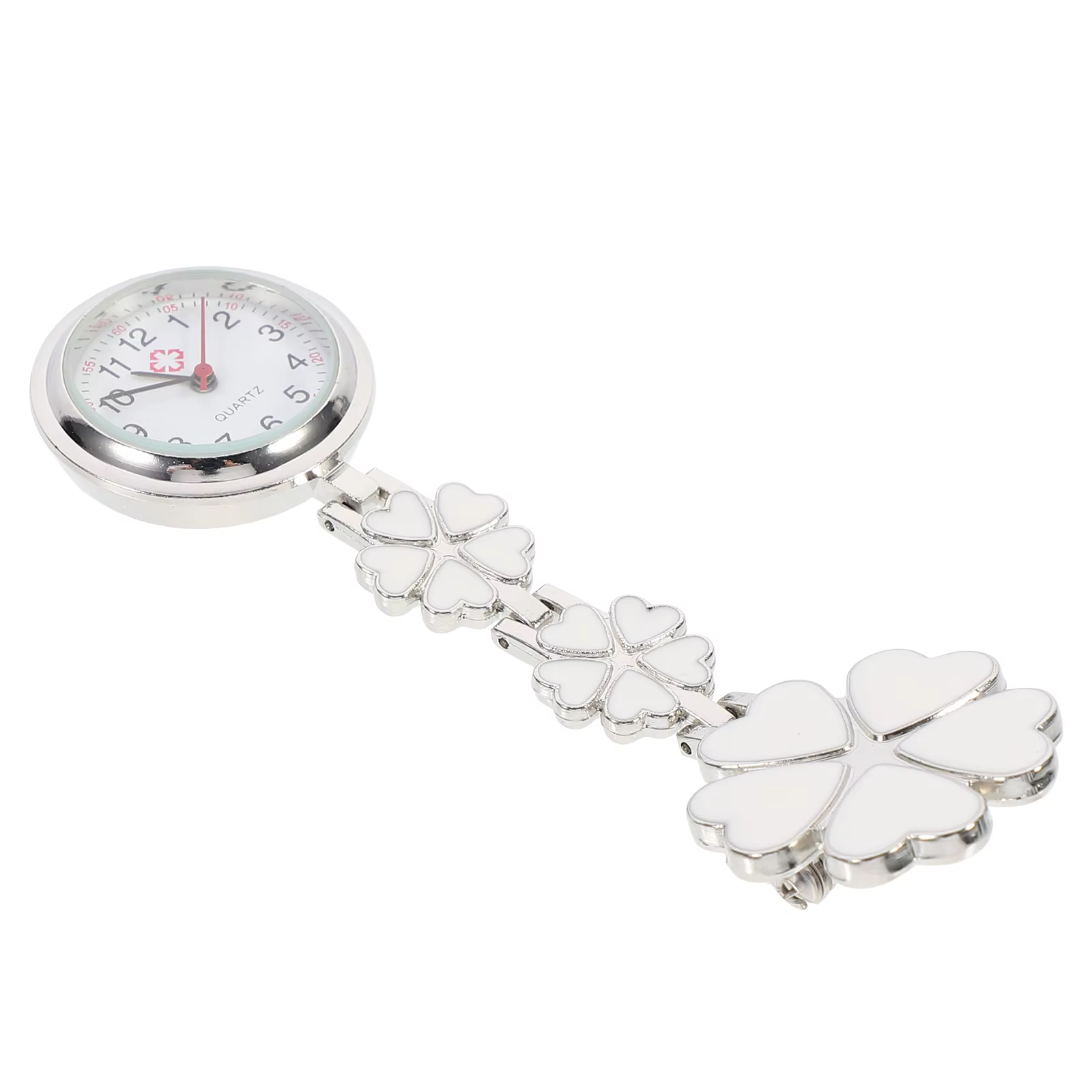 Montre à pince pour infirmière pour femme, montre à pince pour infirmière, montre à pince pour infirmière, blanc
