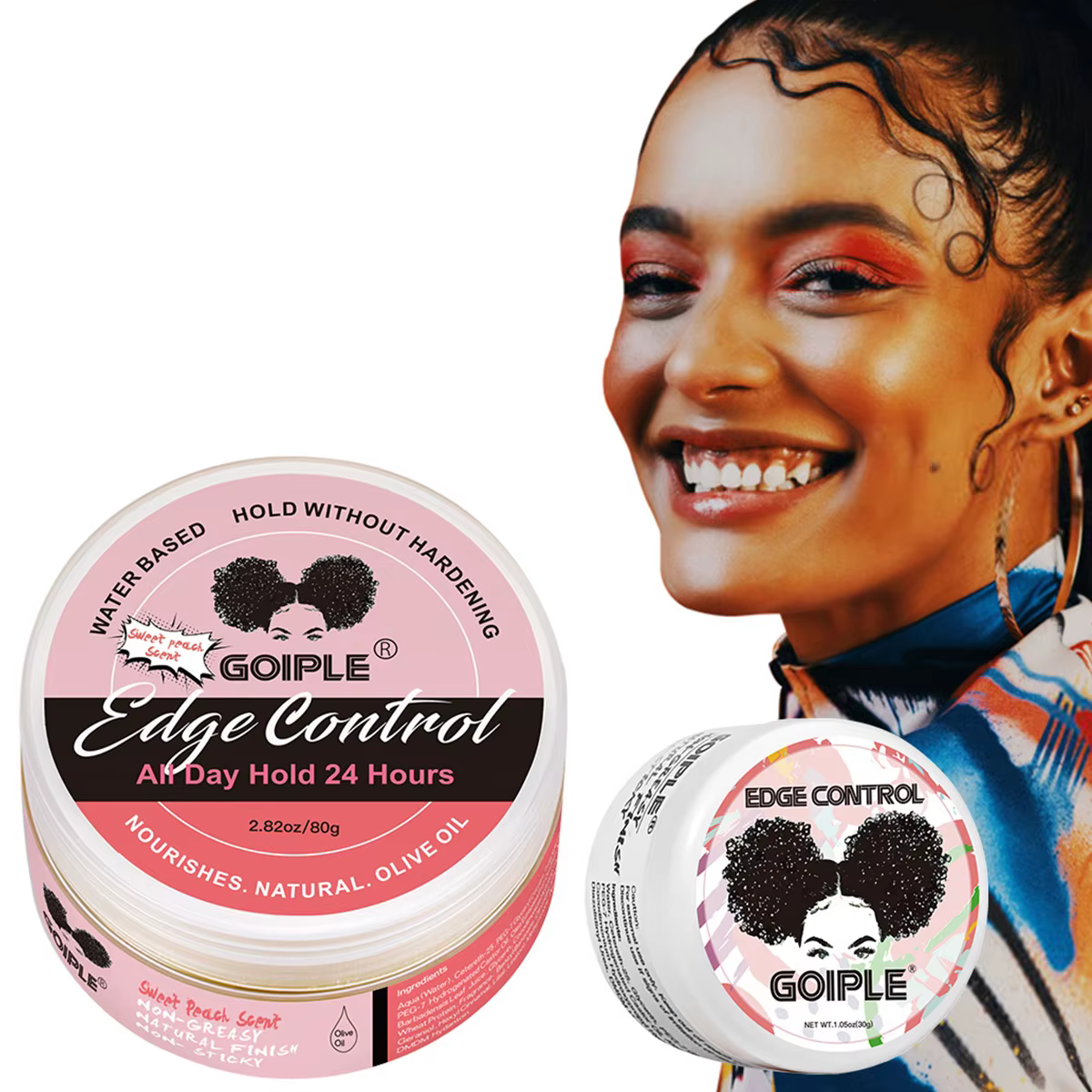 GOIPLE Crème Gel Coiffante à Base d'Eau aux Huiles d'Olive