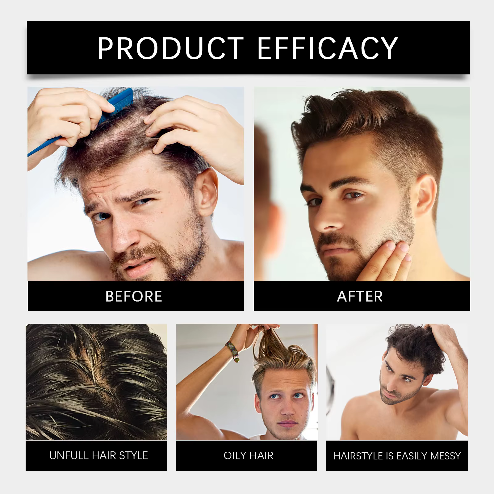 Argile pour cheveux pour hommes