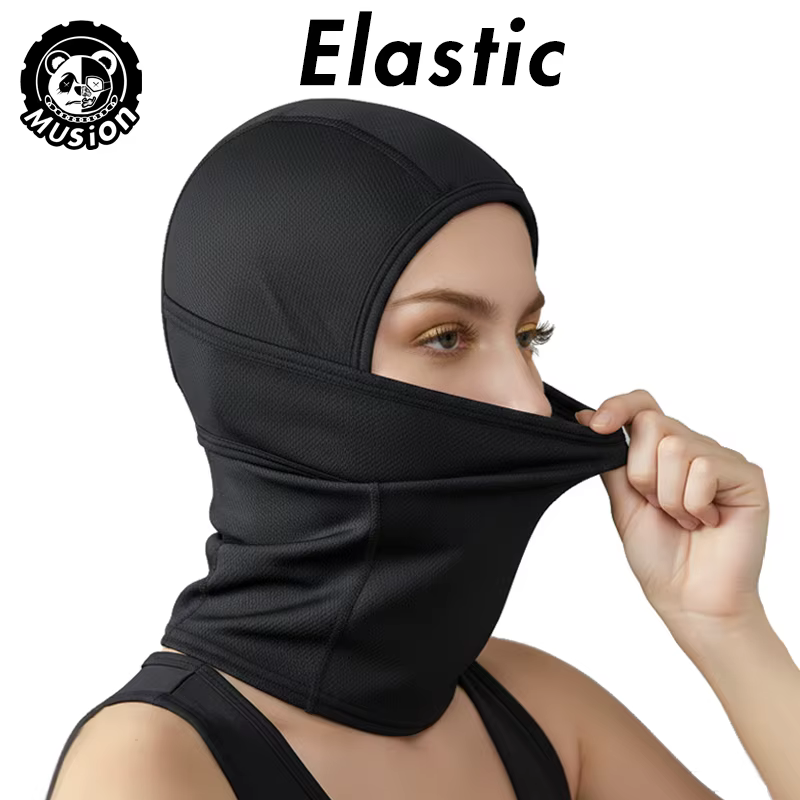 Musion Cagoule Masque facial de cyclisme pour femme Foulard une pièce multifonctionnel Coupe-vent Anti-poussière Protection solaire Quatre saisons