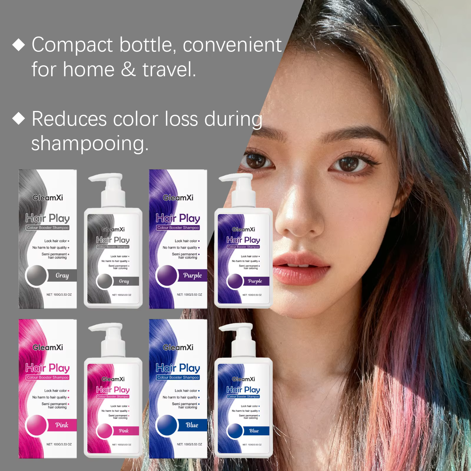 Shampoing colorant pour cheveux, améliore la Protection de la teinture des cheveux, estompe jaune après l'eau, fixation Non irritante