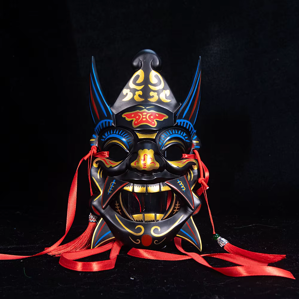 Nouveau Nouveau masque peint à la main COS sculpture sur bois ABS masque intégral accessoires antiques