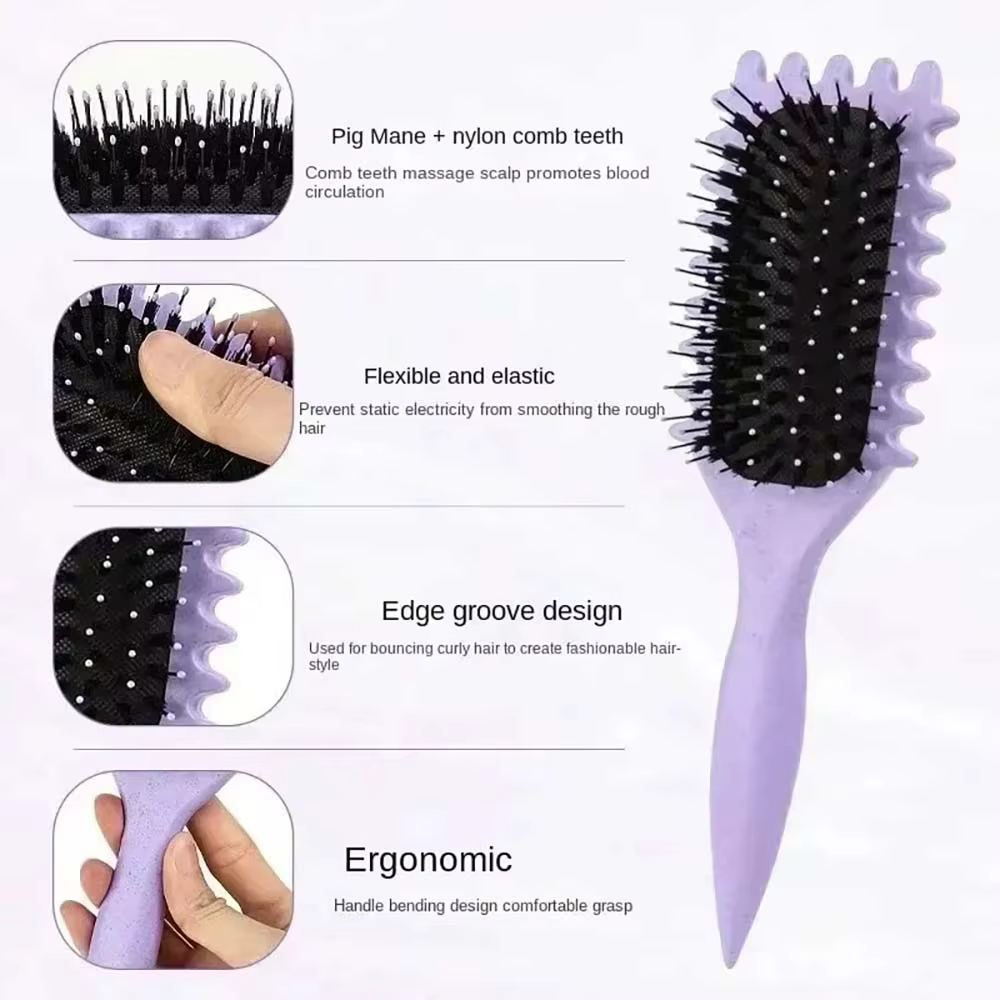 Brosse Coiffante pour Cheveux Bouclés