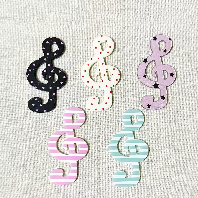 Barrettes à cheveux à pois et rayures motif notes de musique, style coréen, pinces latérales pour franges, accessoires capillaires quotidiens adorables pour femmes