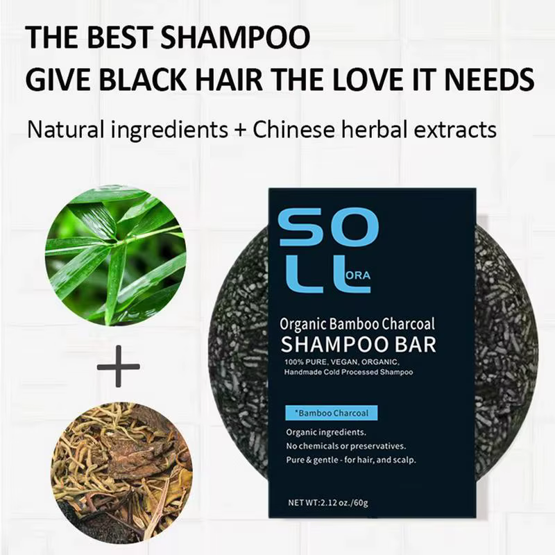 Barre assombrissante pour cheveux au charbon de bois naturel