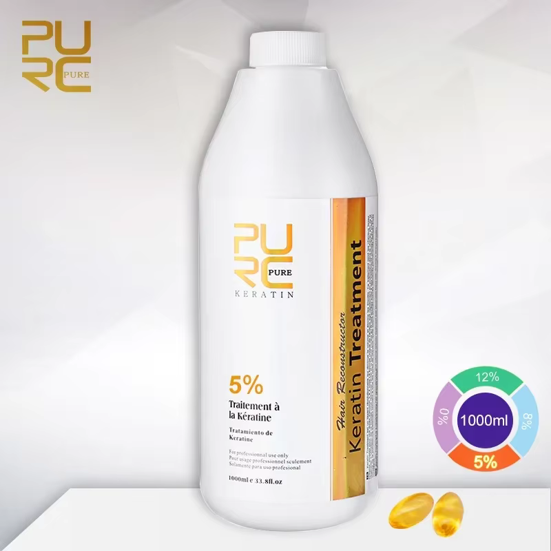 PURC kératine cheveux lissage traitement lissant pour cheveux bouclés crépus soins produits de kératine brésilienne professionnel 1000ml