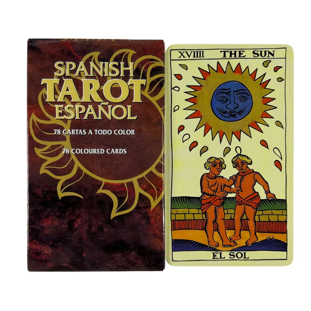 Española Tarot de Marseille The Star Oracle Deck, jeu de cartes espagnol, guidance divine, jeu de société familial