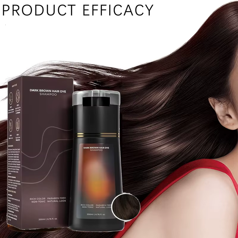 Shampoing de teinture capillaire pour cheveux gris pour femmes et hommes