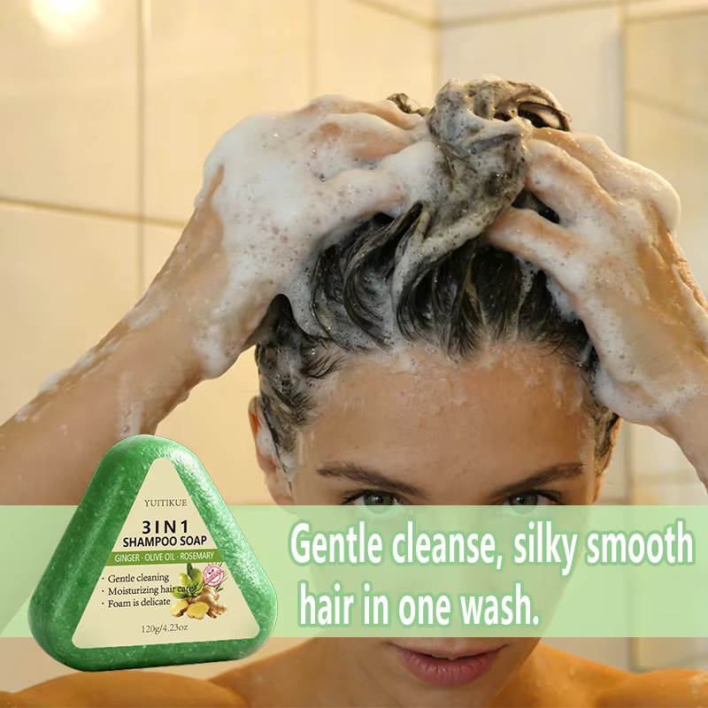 Savon Shampooing Solide 3-en-1 au Gingembre Yuitikue