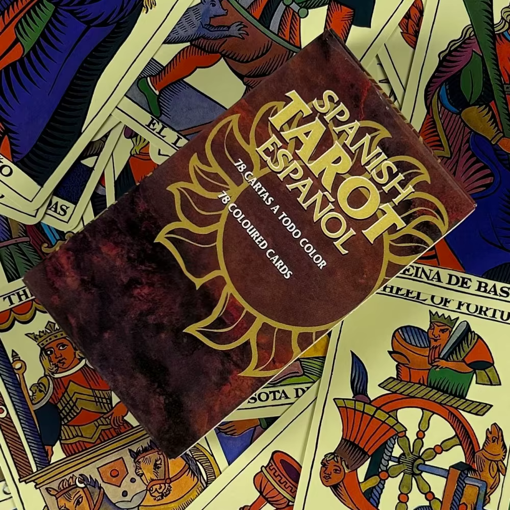 Española Tarot de Marseille The Star Oracle Deck, jeu de cartes espagnol, guidance divine, jeu de société familial