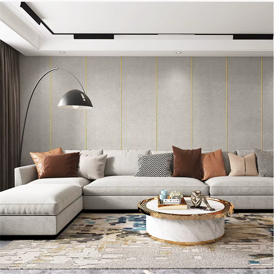 Lin 3D mousse auto-adhésive PVC couleur unie épaissi imperméable fond mur rénovation papier peint stickers muraux décor à la maison