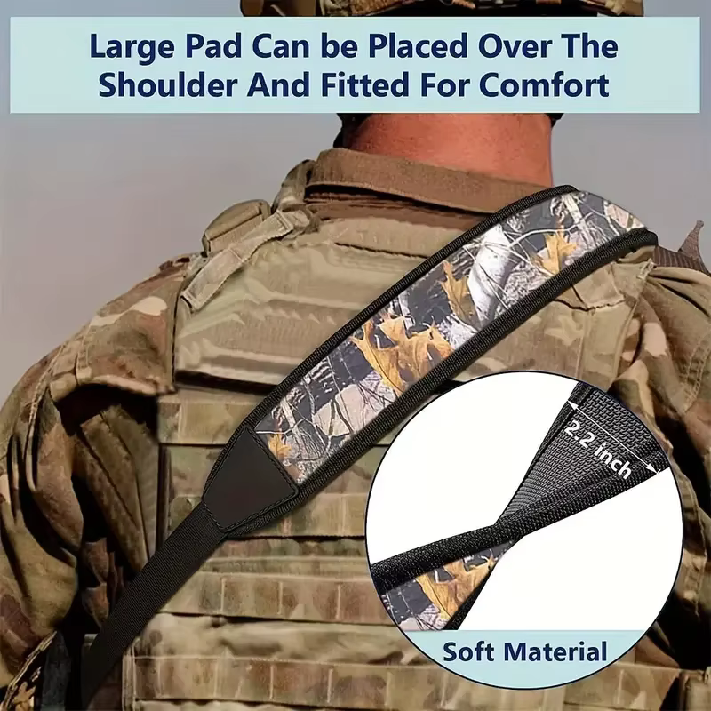 Étuis de chasse harnais à 2 points avec émerillons épaulettes durables longueur de la sangle d'épaule bretelles réglables en Nylon
