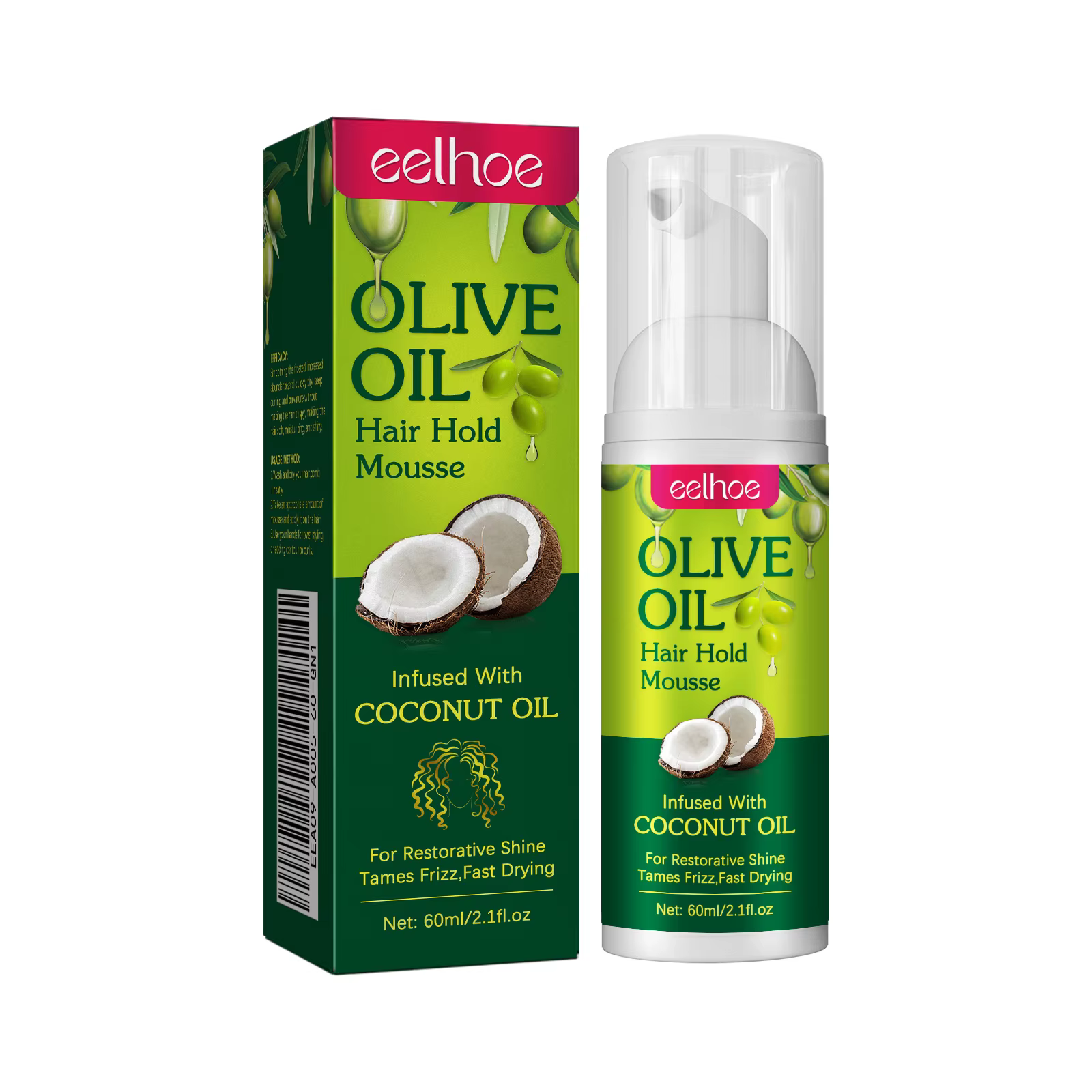 Mousse coiffante à l'huile d'olive