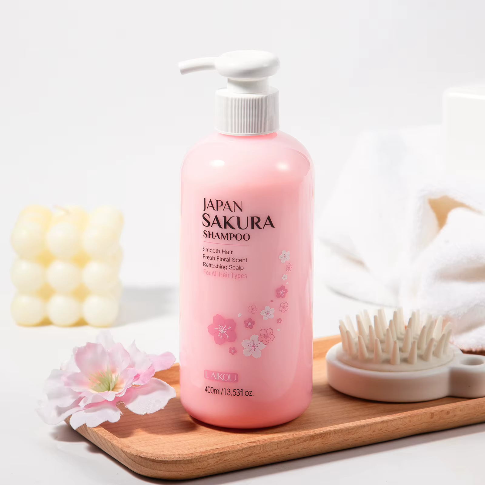 LAIKOU japon Sakura shampooing réparation Anti pointes fourchues cheveux secs crépus lisses