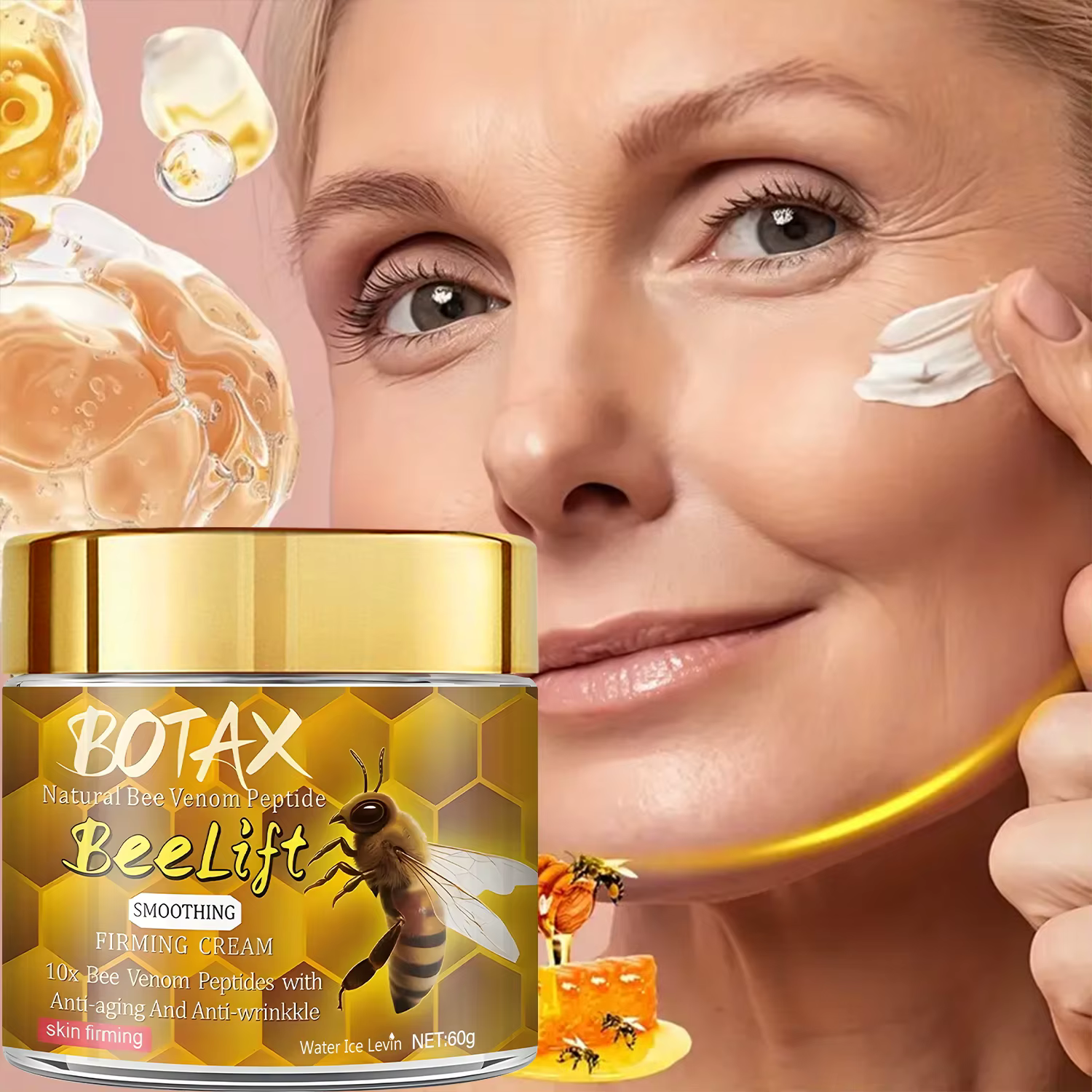 Botax Natural Beelift Crème pour le visage au peptide de venin d'abeille - 10x crème raffermissante anti-âge et lissante au rétinol