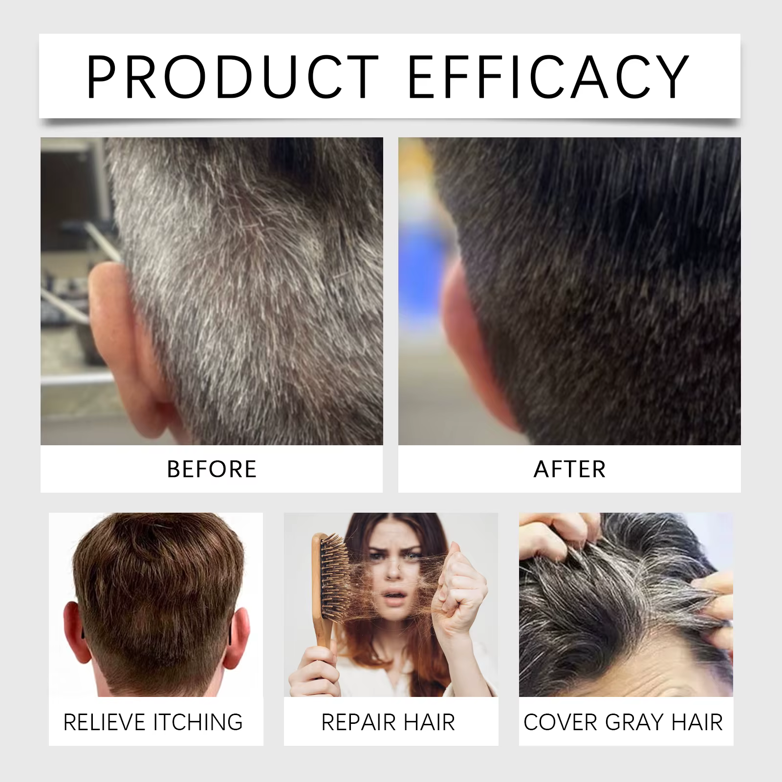 Sérum de traitement pour cheveux gris et blancs