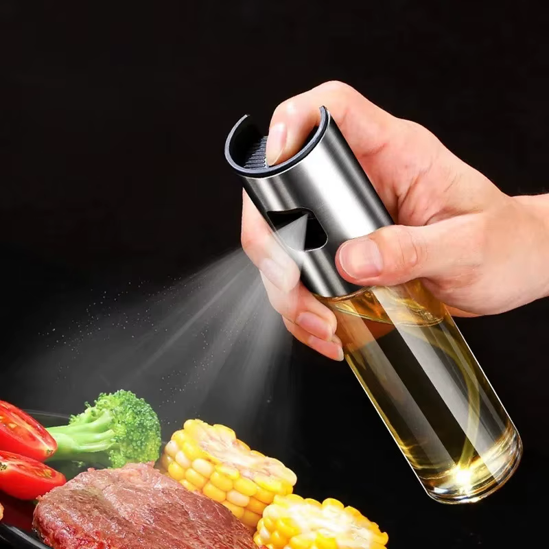 Pulvérisateur d'huile en verre pour la cuisson, vaporisateur d'olive pour salade BBQ, Gadgets de cuisine, accessoires de cuisson pour vide