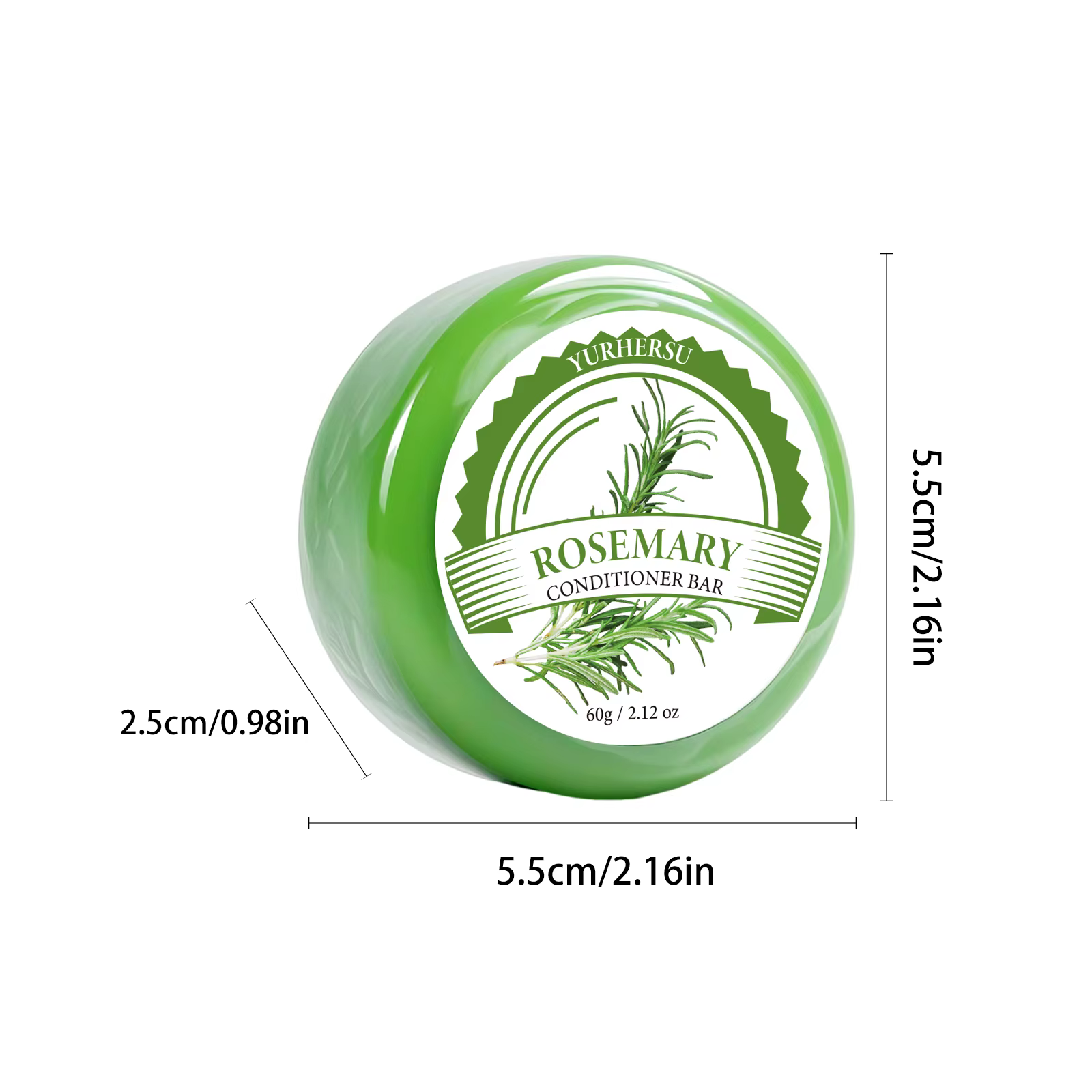 Shampoing Solide au Romarin pour Cheveux Gras - Favorise la Croissance Capillaire et Anti-Chute