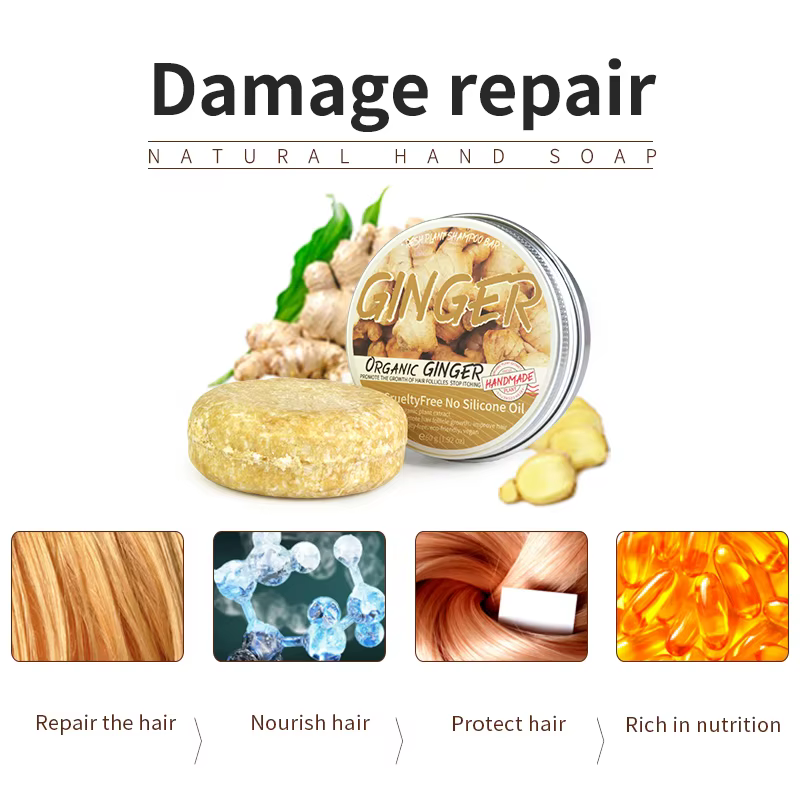 Shampoing savon gingembre solide barre
