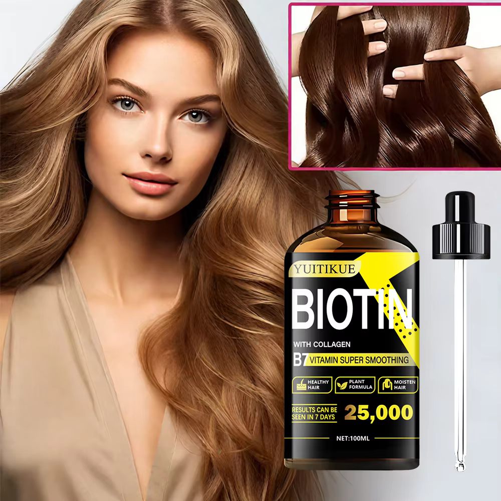 Huile de soin au collagène biotine 100 ml - Riche en vitamine B7