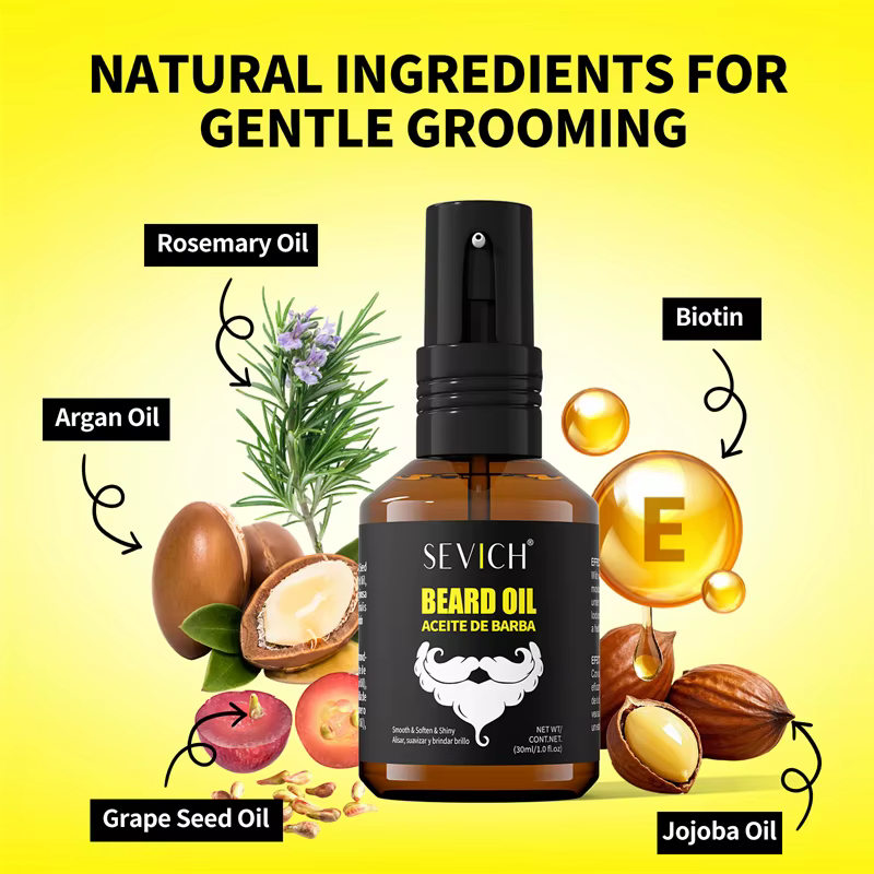 Huile de Romarin pour la Croissance de la Barbe pour Homme