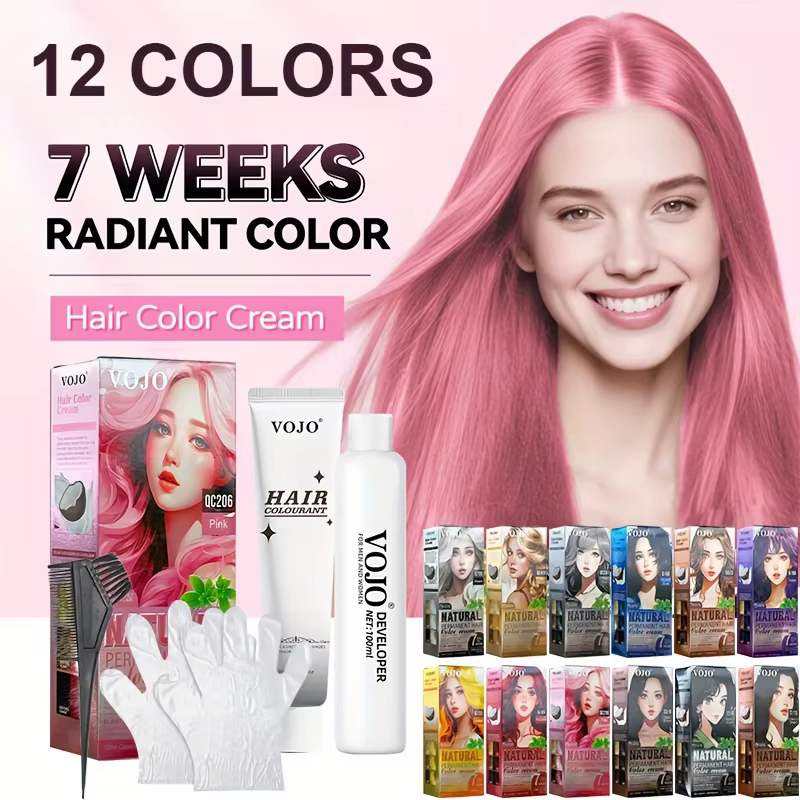 Ensemble de teinture pour cheveux colorée