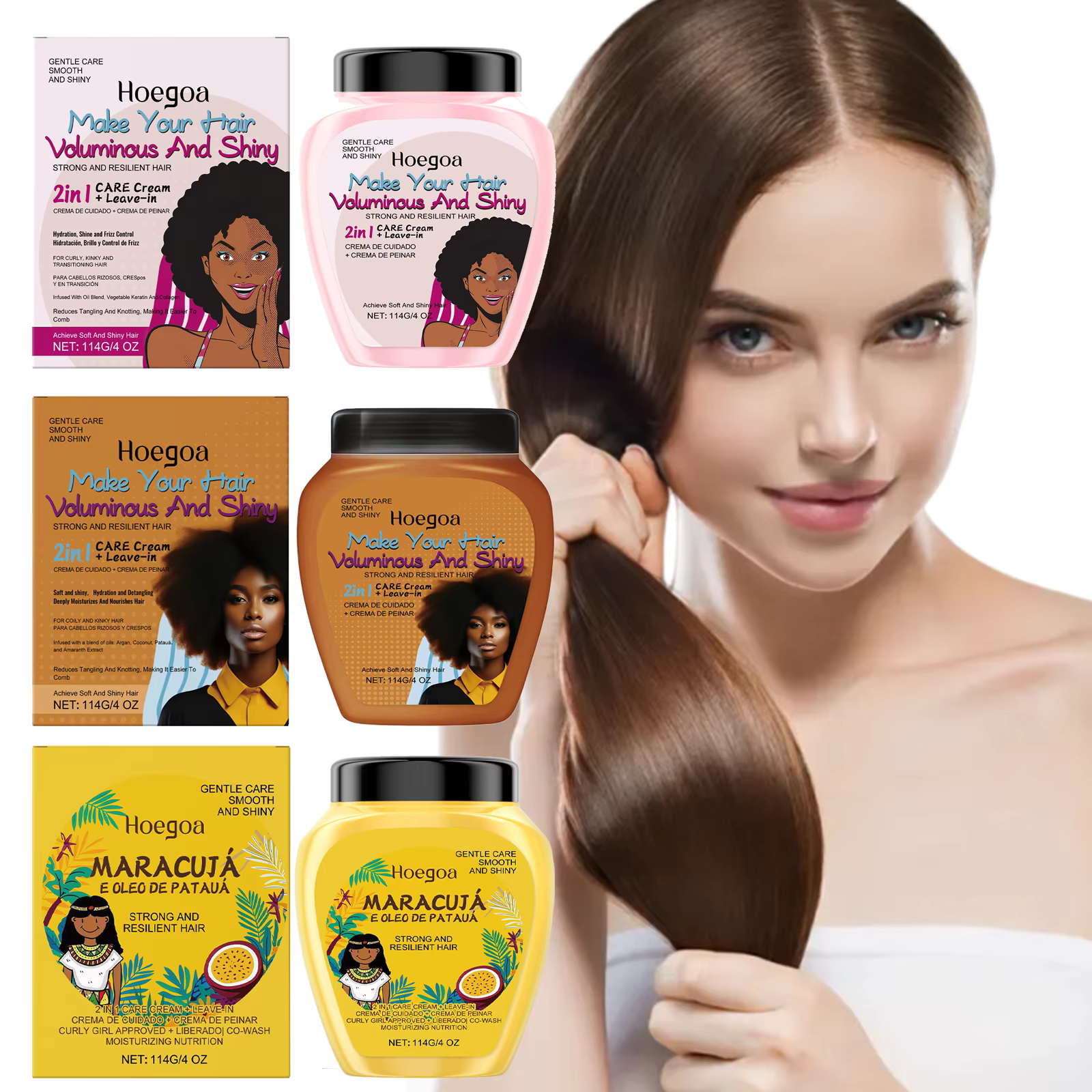 Crème revitalisante sans rinçage pour cheveux bouclés secs