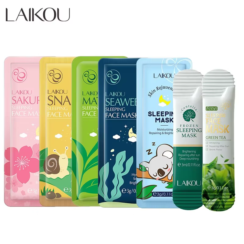 LAIKOU 7 pièces masque Facial hydratant Anti-rides raffermissant hydratant masques de sommeil masque Facial beauté coréen soins de la peau