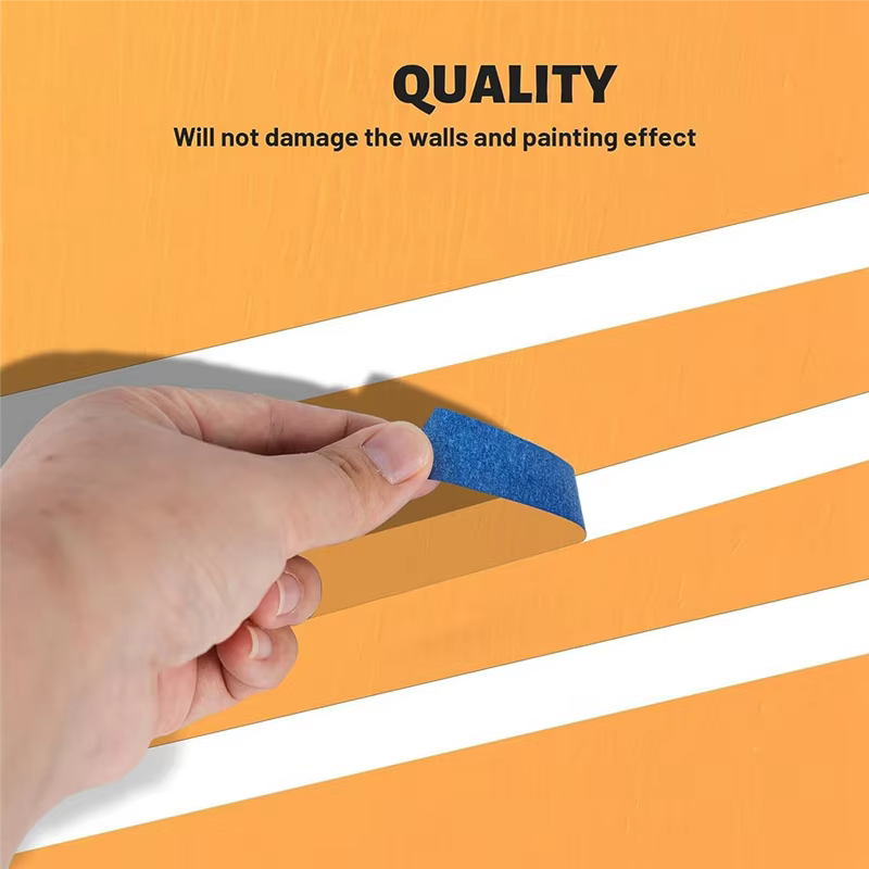 ABKJ-Blue Painters Tape Masking Tape Bulk Blue Tape For Painting Automotive Walls Packing Removable Free Residue, 4 Rolls