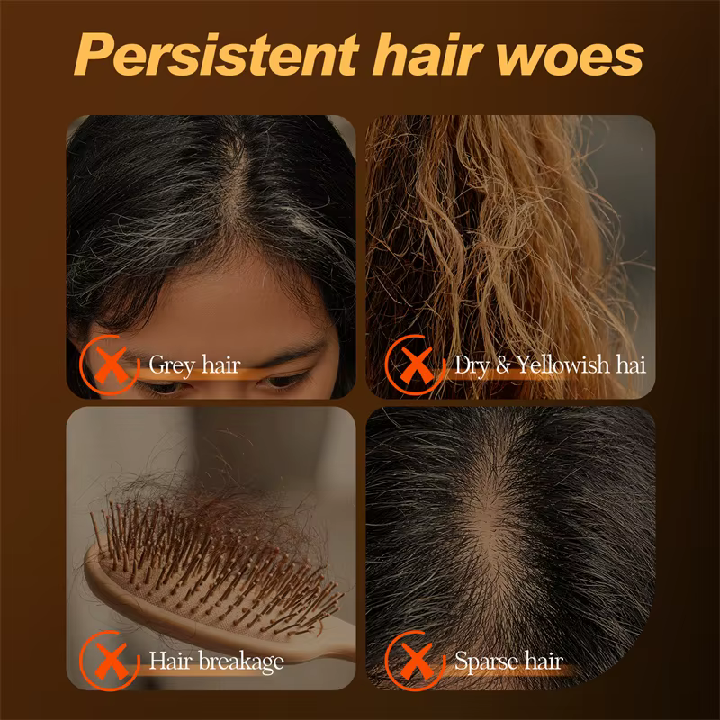 Savon Shampoing Solide Couvrant les Cheveux Gris et Blancs, Traitement Colorant Lissant, Nourrissant, Anti-Pelliculaire, Naturel pour Assombrir les Cheveux