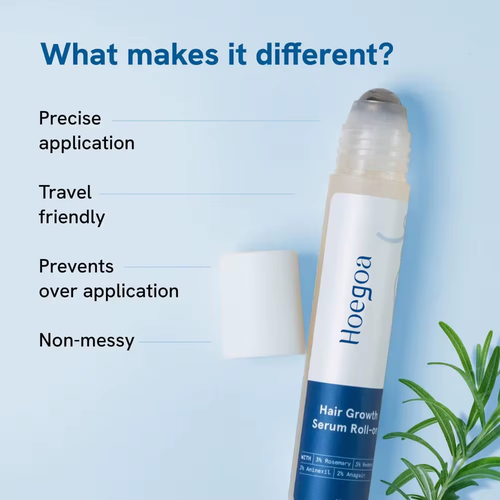 Sérum capillaire roll-on à la rosemaine pour la croissance des cheveux