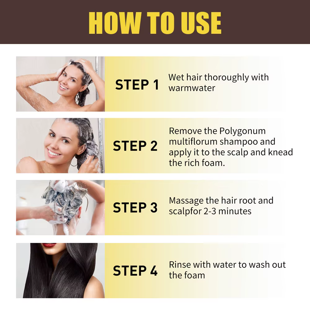 Nouveau shampooing de couleur de cheveux 3 en 1