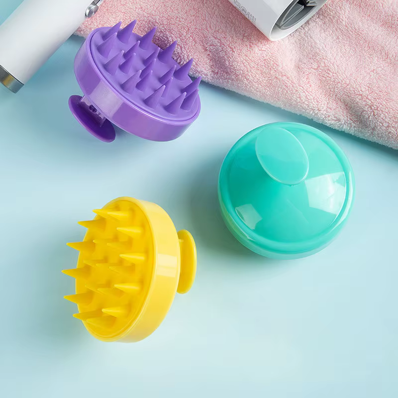 Peigne de Massage du cuir chevelu en Silicone