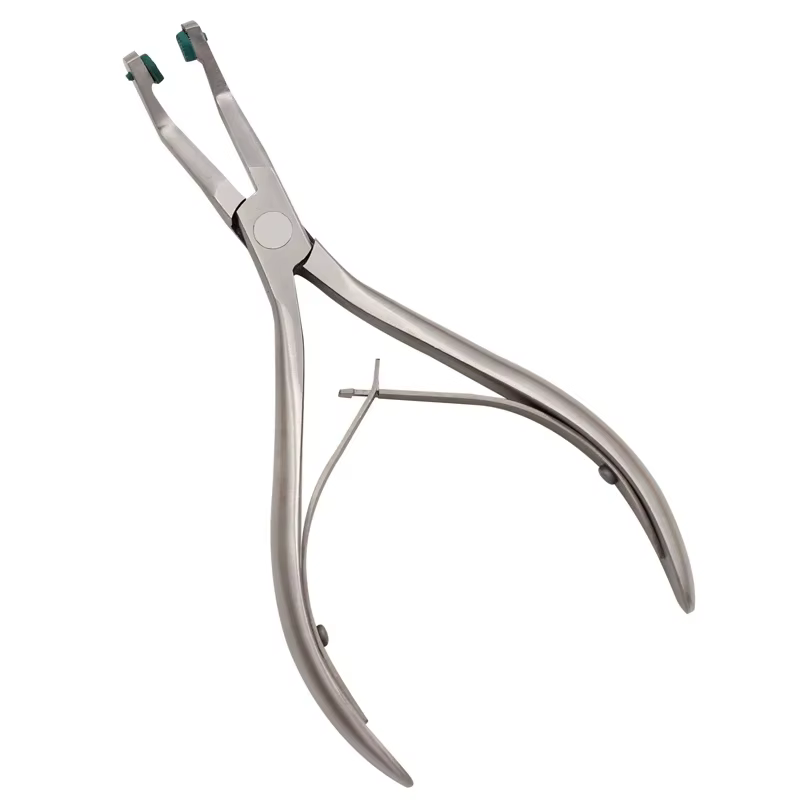 Pince dissolvant de couronne dentaire avec pointes vertes en caoutchouc vert, outils de dissolvant de couronne temporaire pour dentiste, 1 pièce