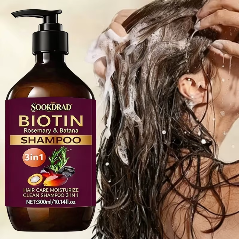 Shampoo 3-en-1 à la biotine avec romarin et batana