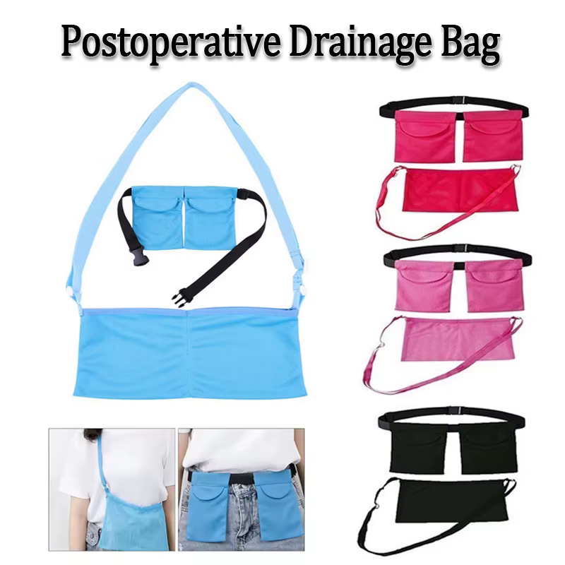 Support de vidange post-opératoire réglable pour mastectomie, Kit de soins de récupération post-chirurgicale