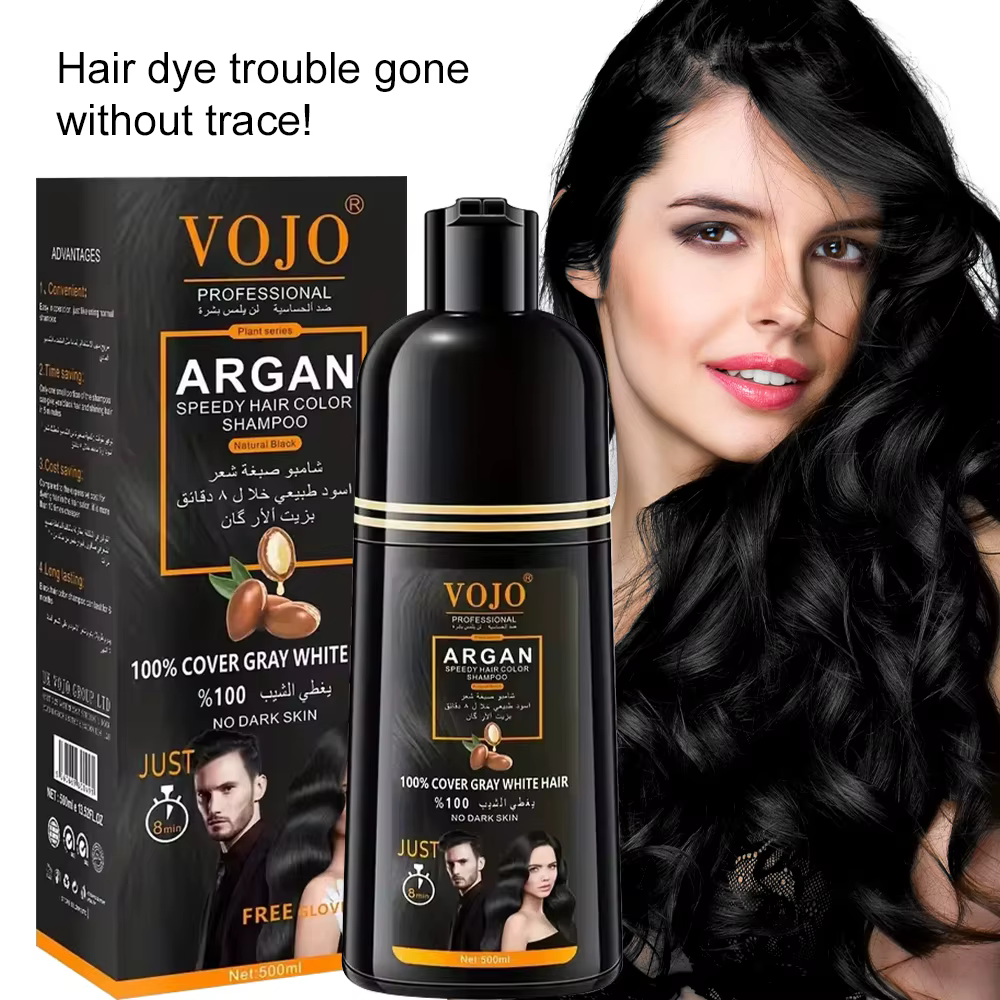 Shampoo colorant capillaire longue durée 500 ml 3 en 1