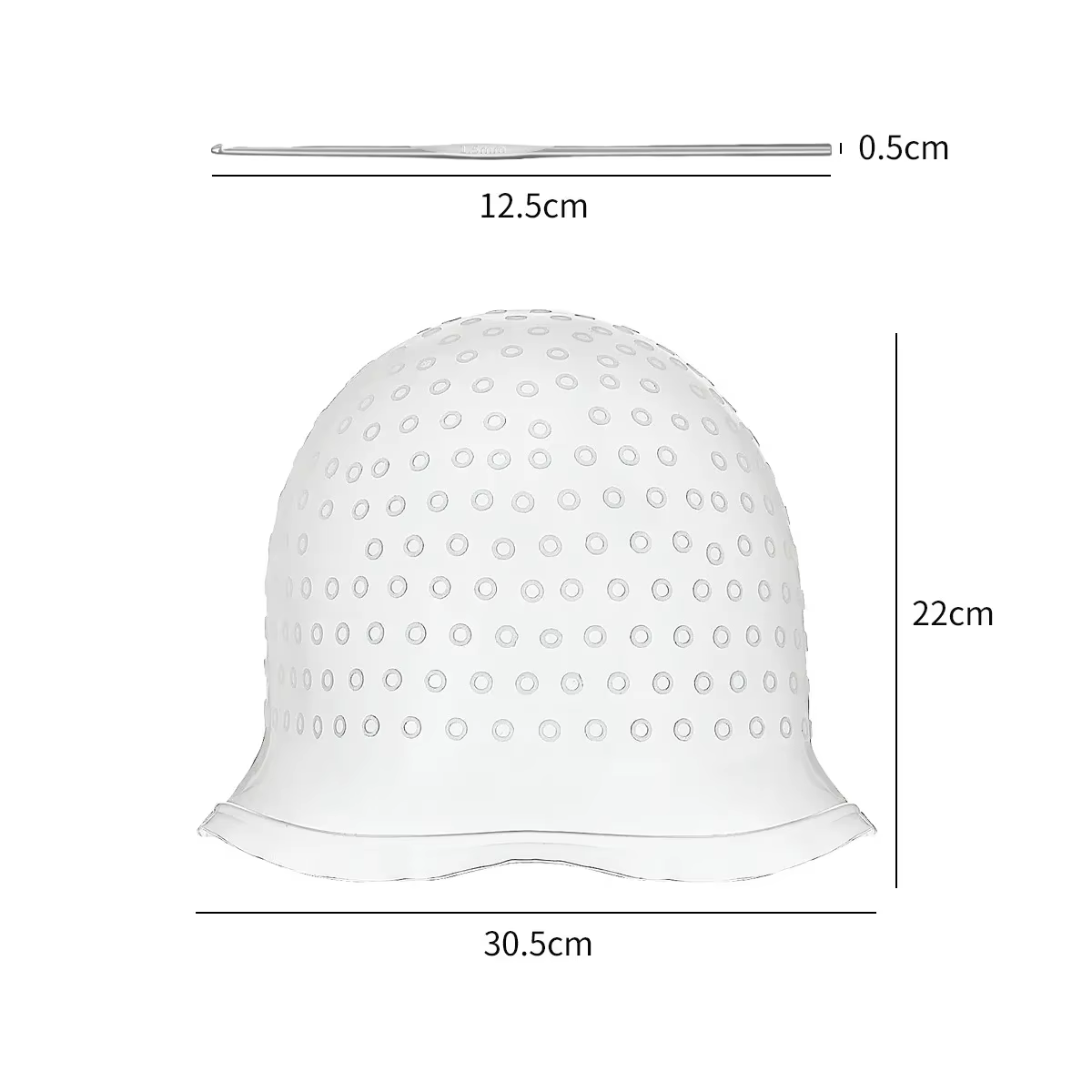 [Kit de coloration capillaire] Casque de coloration et de mèches avec crochet, gants de coloration capillaire, kit de coiffure réutilisable
