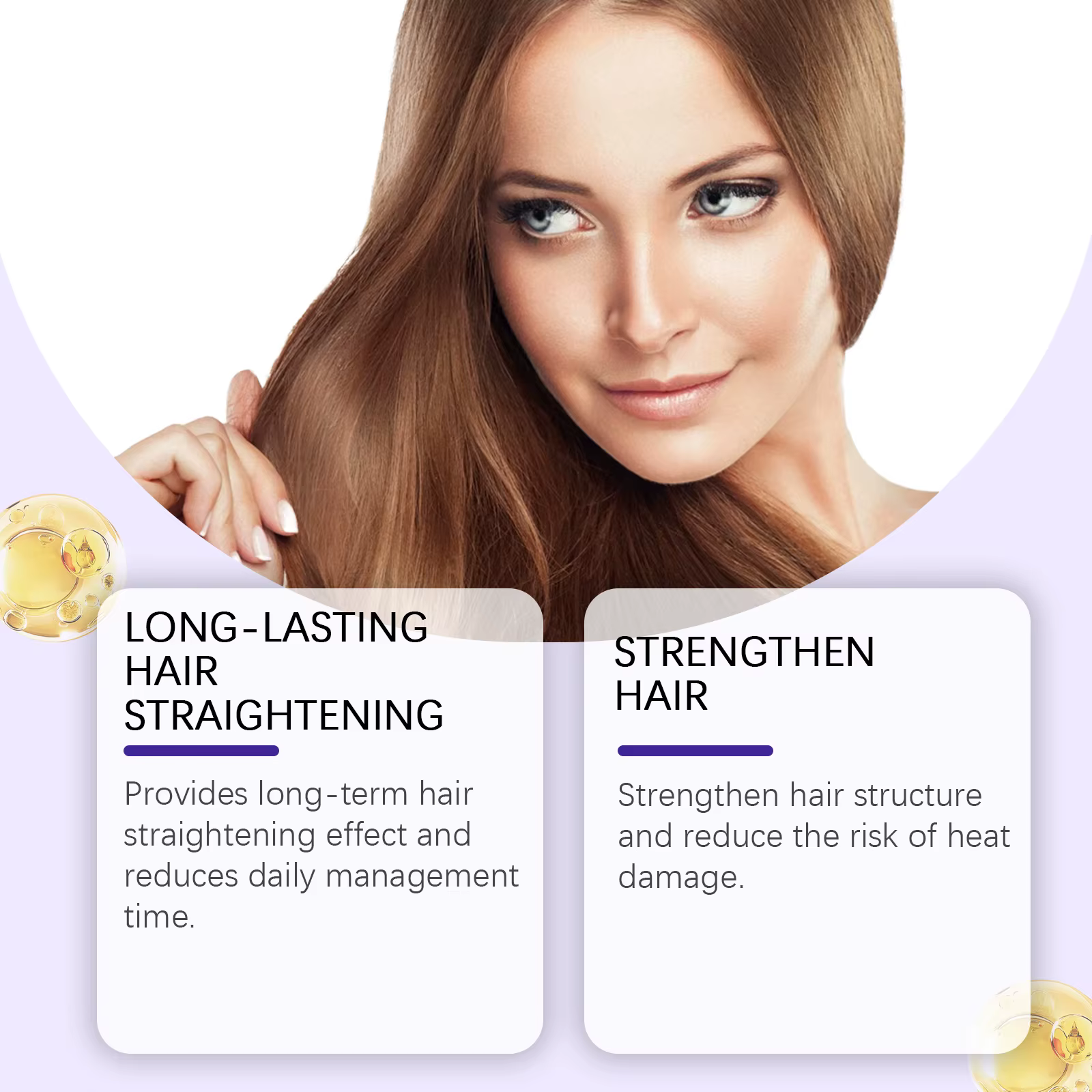 Crème hydratante pour cheveux pour le lissage des cheveux