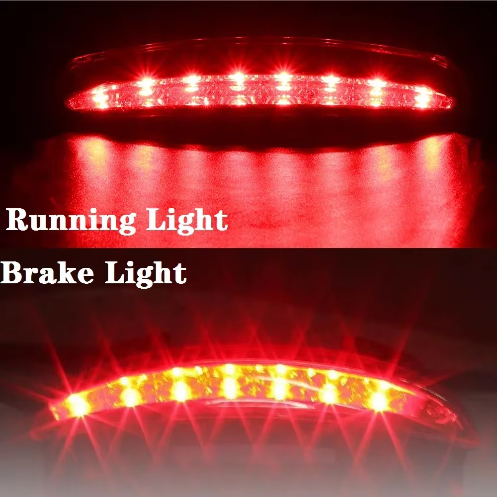 Garde-boue arrière LED pour moto, feu de plaque de planificateur de frein, feu de course d'arrêt arrière pour Harley Sportster Iron XL 883 1200 ocia Softail