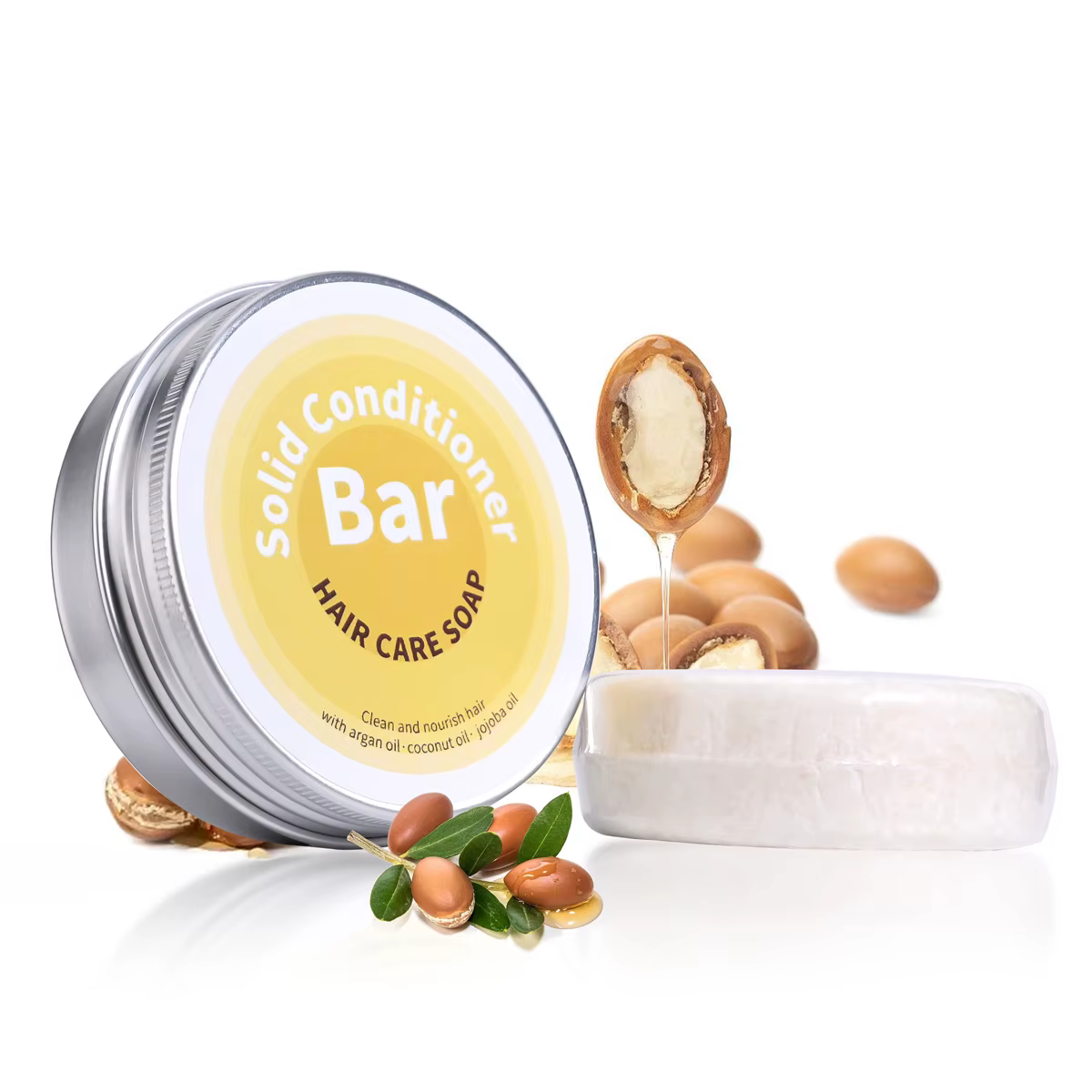 Savon revitalisant capillaire à l'huile essentielle végétale riche en huile d'argan