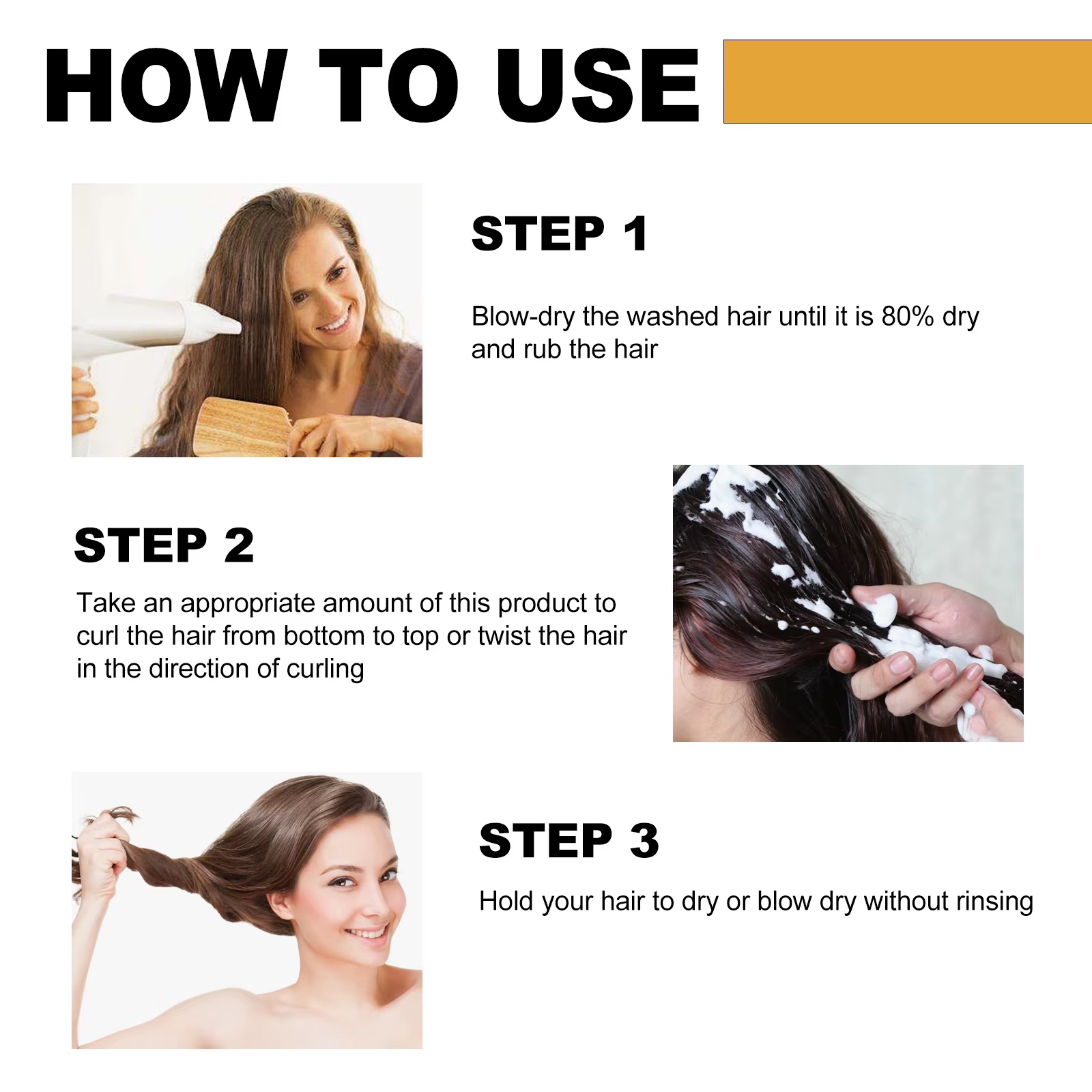 Cheveux bouclés marocains hydratants réparation élastique sécheresse endommagée lissage