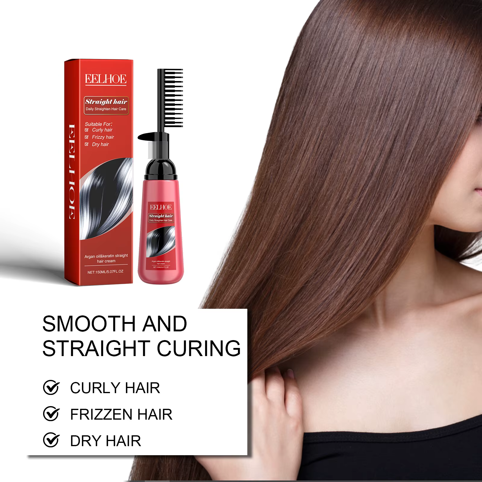 E ELBathroom-Crème pour cheveux raides