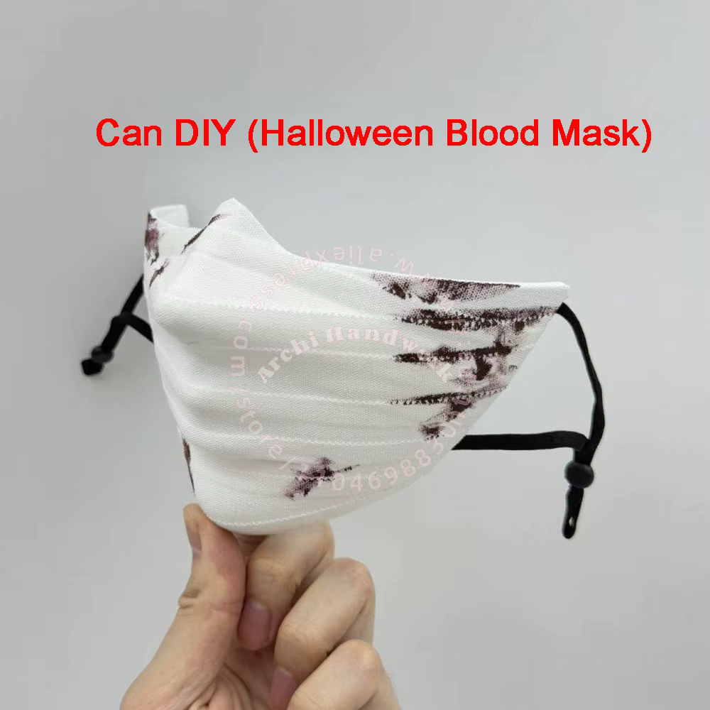 Masque de bandage Archi Handwork Anime Game DIY Halloween, masque de visage sanglant pour mascarade cosplay