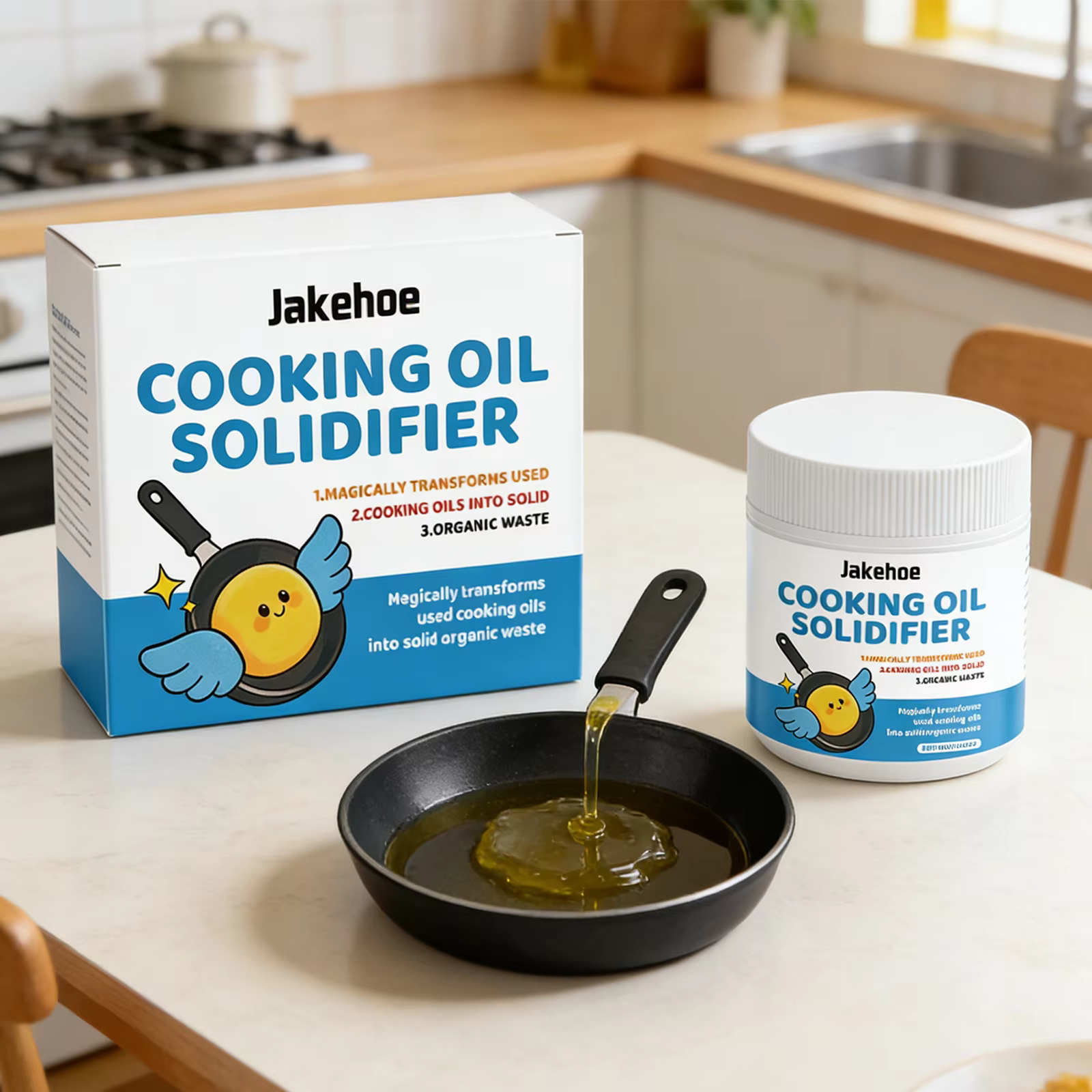 Poudre durcissante pour huile de cuisson et graisse usagée, pour l'élimination facile des déchets de cuisine, protection des drains, 100g, élimination sécurisée