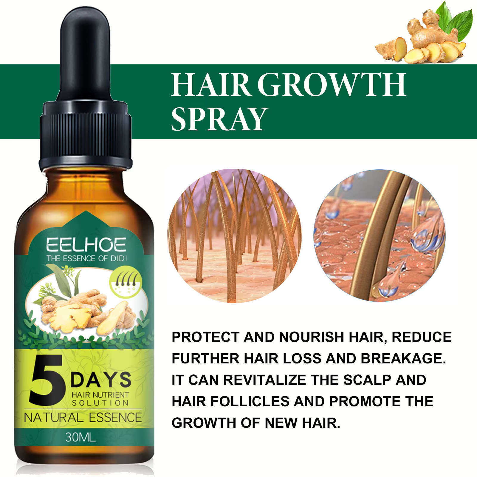 Huile essentielle de soin des cheveux, naturel, vidéo