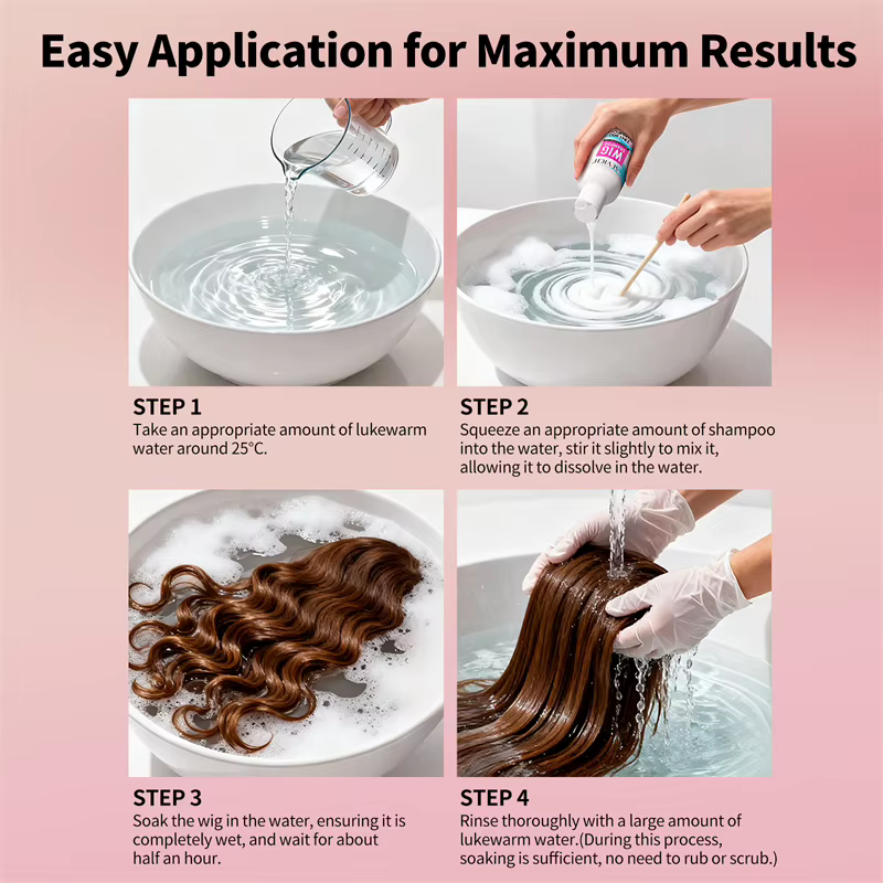 Shampoing professionnel pour perruque 2 en 1
