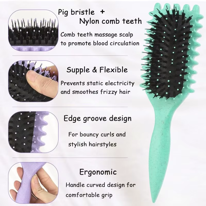 WANMEI – brosse démêlante pour cheveux bouclés