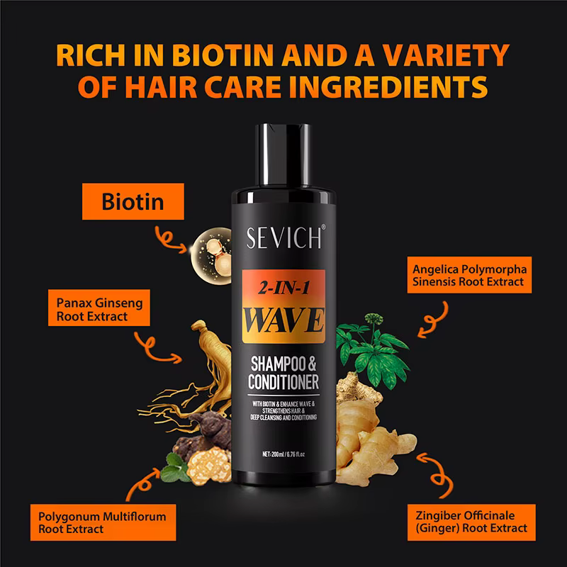 Shampoing ondulé à la biotine